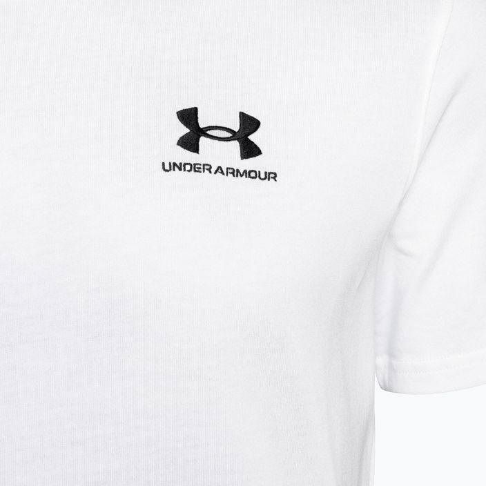 Чоловіча футболка Under Armour Logo Emb Heavyweight біла/чорна 6