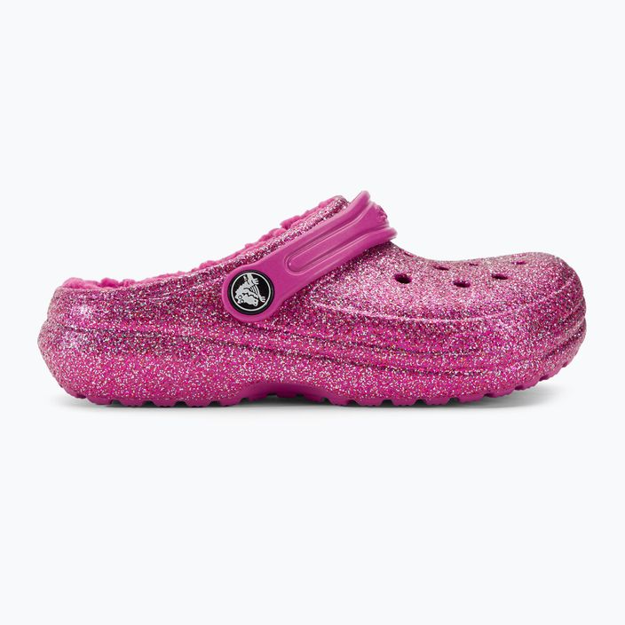 Дитячі шльопанці Crocs Classic Lined Glitter Clog fuchsia fun/multi 3
