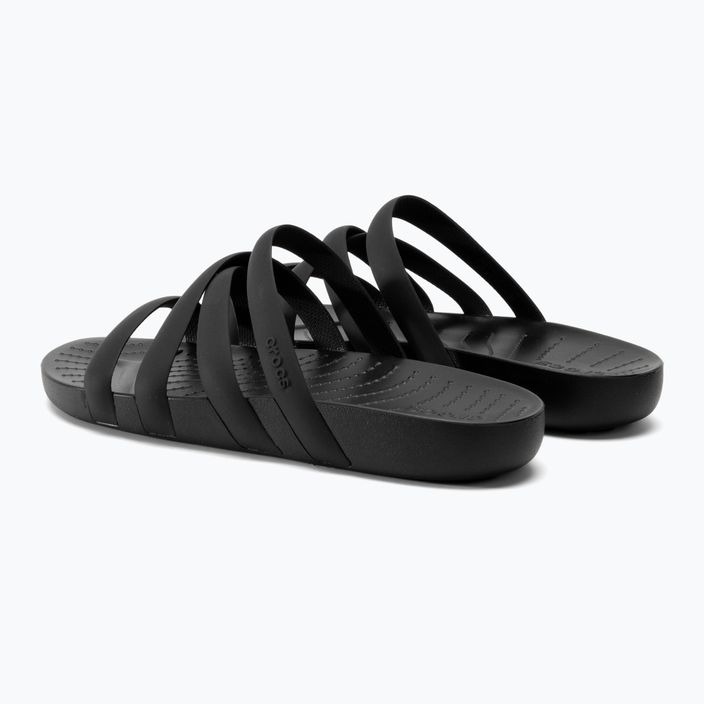 Жіночі босоніжки на ремінцях Crocs Splash чорний 3