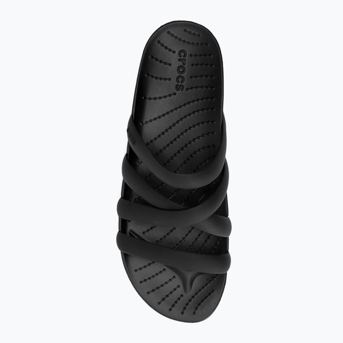 Жіночі босоніжки на ремінцях Crocs Splash чорний 6