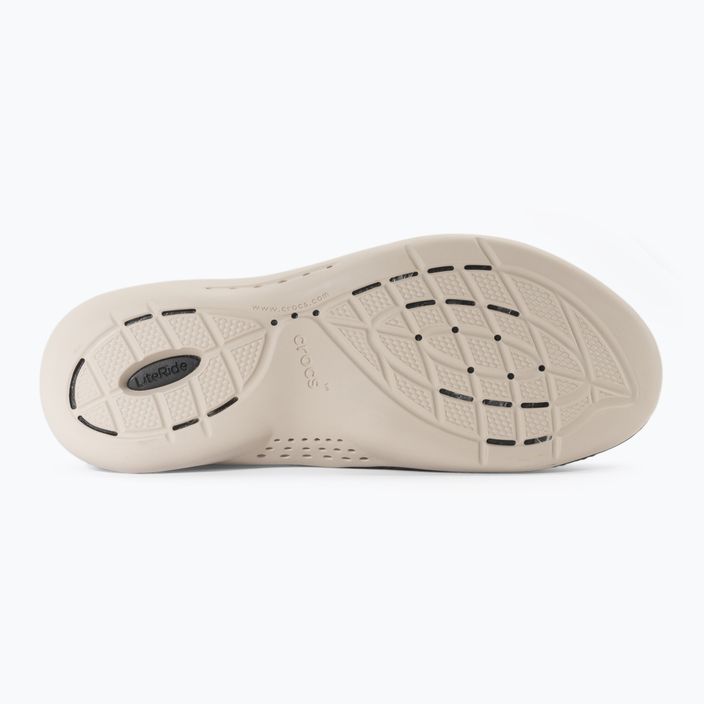 Чоловічі туфлі Crocs LiteRide 360 Pacer кістяні/чорні 4