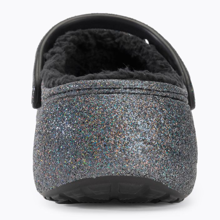 Шльопанці жіночі Crocs Baya Platform Lined Glitter Clog black giltter 7