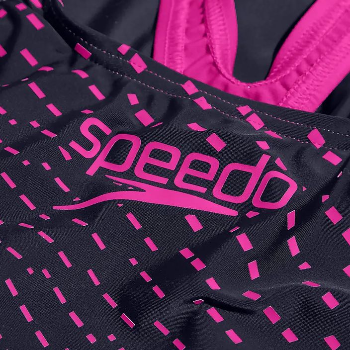Дитячий суцільний купальник Speedo Medley Logo Medalist темно-синій/рожевий 5