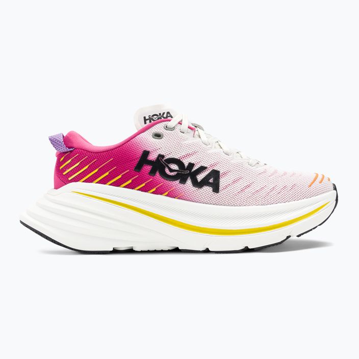 Жіночі бігові кросівки HOKA Bondi X blanc de blanc/рожевий деревій 2