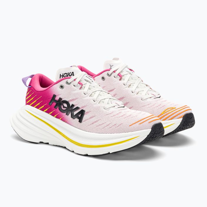 Жіночі бігові кросівки HOKA Bondi X blanc de blanc/рожевий деревій 4