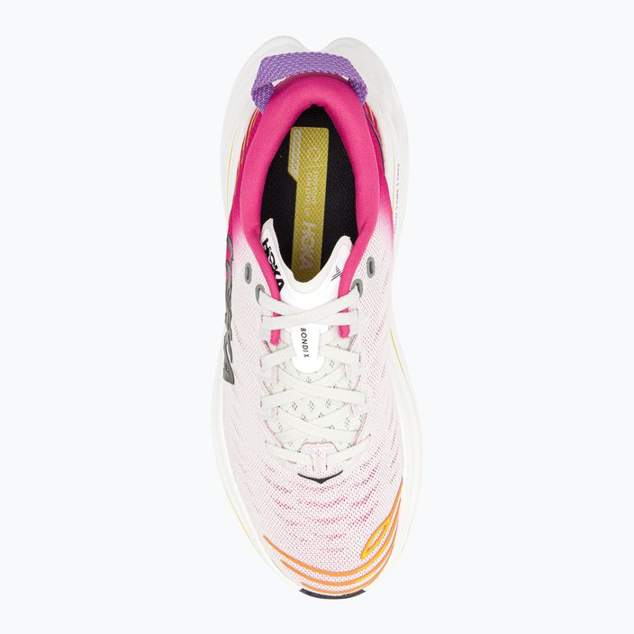 Жіночі бігові кросівки HOKA Bondi X blanc de blanc/рожевий деревій 6
