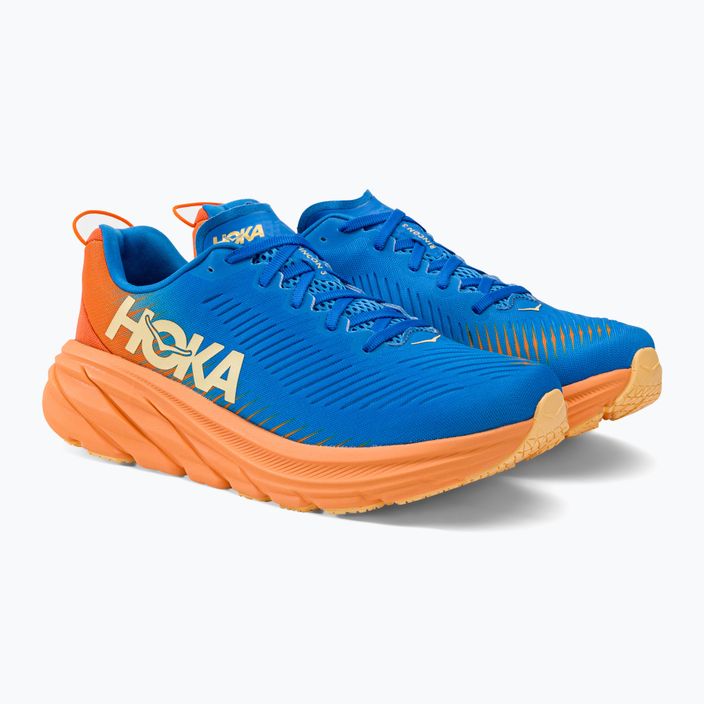 Кросівки для бігу чоловічі HOKA Rincon 3 блакитно-помаранчеві 1119395-CSVO 3