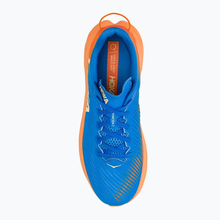Кросівки для бігу чоловічі HOKA Rincon 3 блакитно-помаранчеві 1119395-CSVO 5