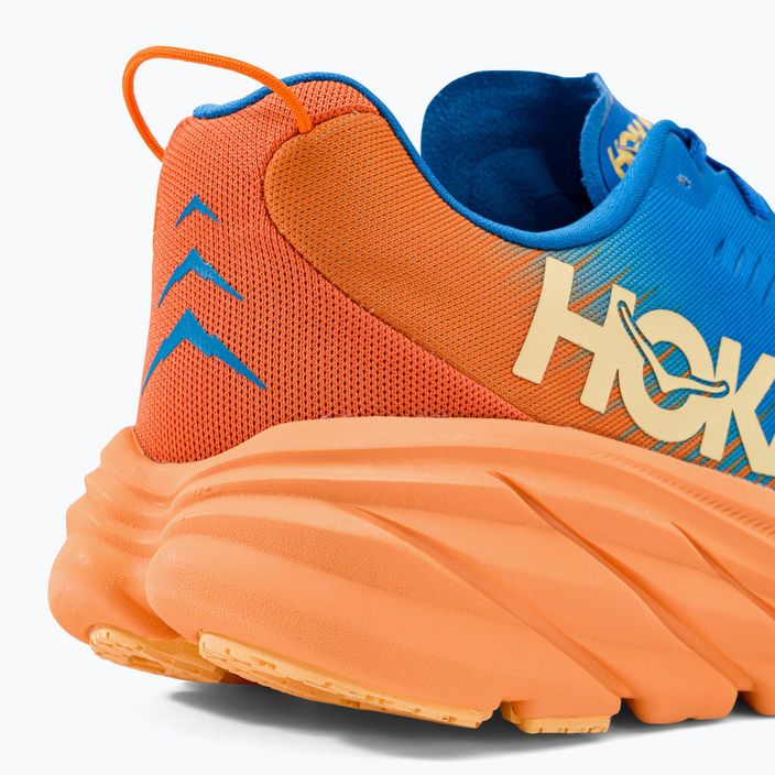 Кросівки для бігу чоловічі HOKA Rincon 3 блакитно-помаранчеві 1119395-CSVO 8