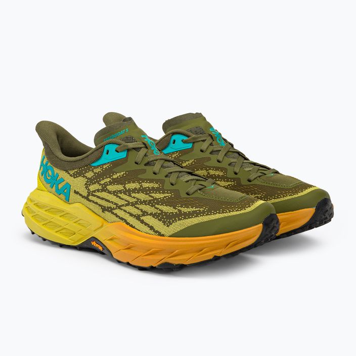 Кросівки для бігу чоловічі HOKA Speedgoat 5 зелено-жовті 1123157-APFR 3