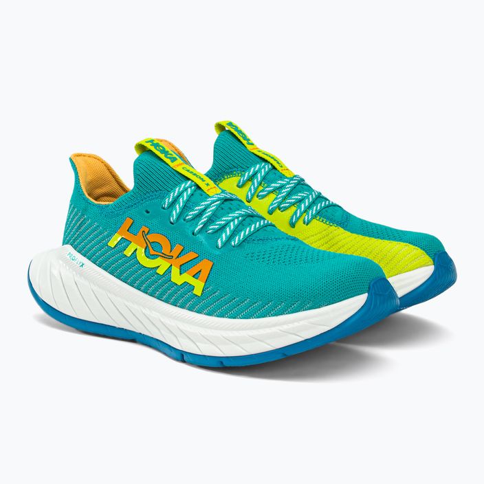Кросівки для бігу жіночі HOKA Carbon X 3 блакитно-жовті 1123193-CEPR 5