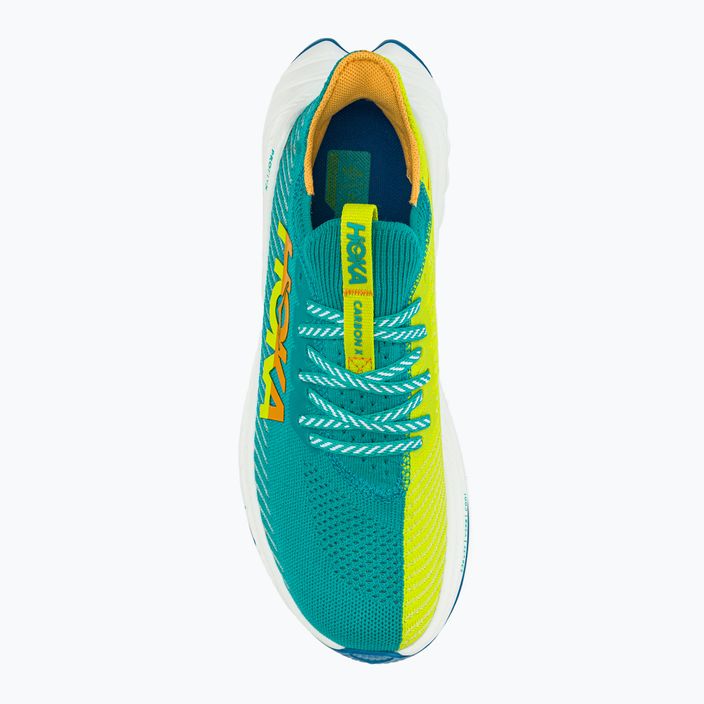 Кросівки для бігу жіночі HOKA Carbon X 3 блакитно-жовті 1123193-CEPR 7