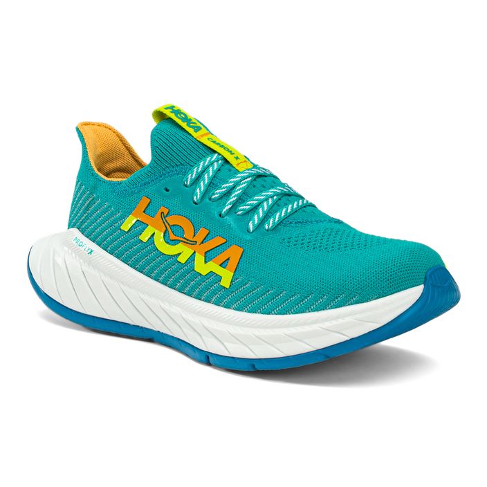 Кросівки для бігу жіночі HOKA Carbon X 3 блакитно-жовті 1123193-CEPR 13