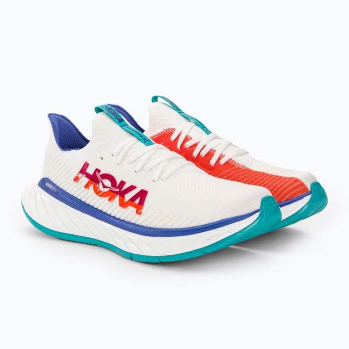 Кросівки для бігу чоловічі HOKA Carbon X 3 white/flame 4