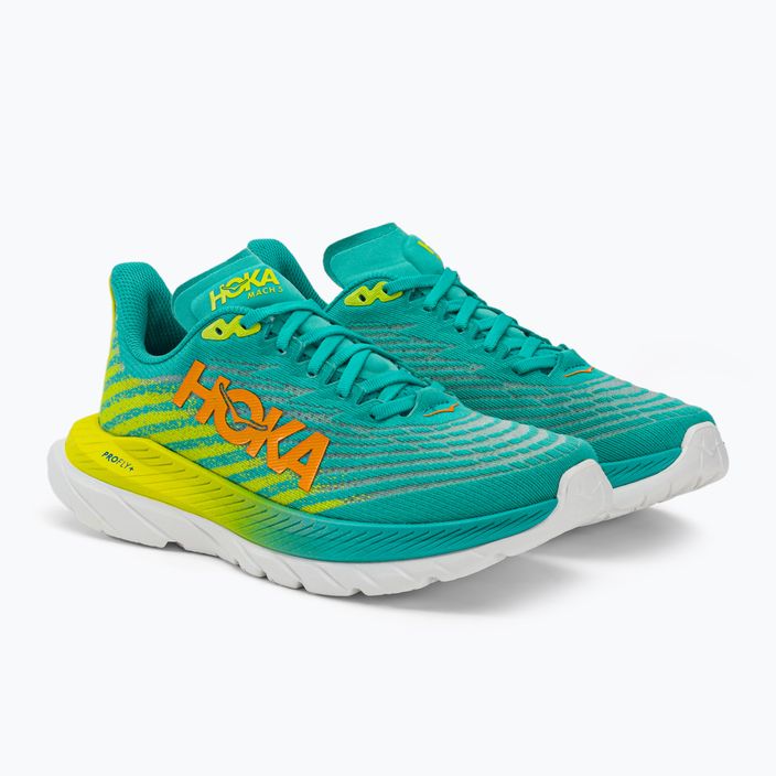 Кросівки для бігу жіночі HOKA Mach 5 блакитно-жовті 1127894-CEPR 3