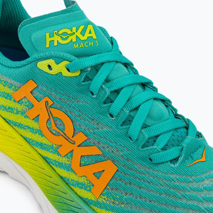 Кросівки для бігу жіночі HOKA Mach 5 блакитно-жовті 1127894-CEPR 10