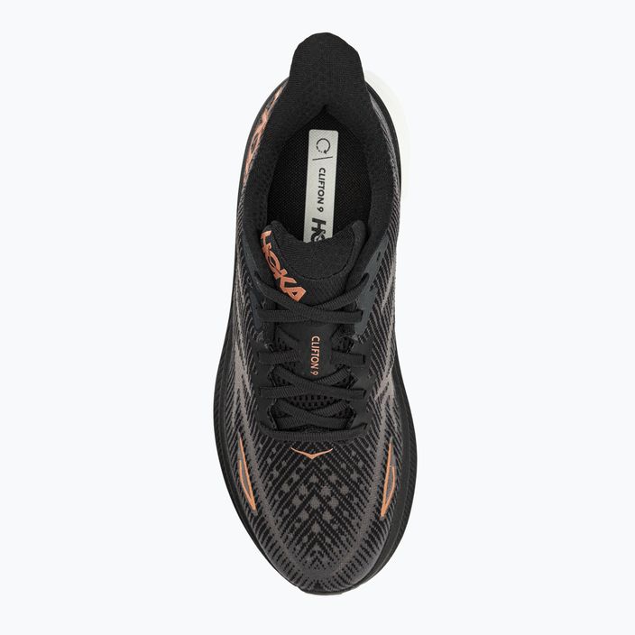 Кросівки для бігу жіночі HOKA Clifton 9 чорні 1127896-BCPPR 5
