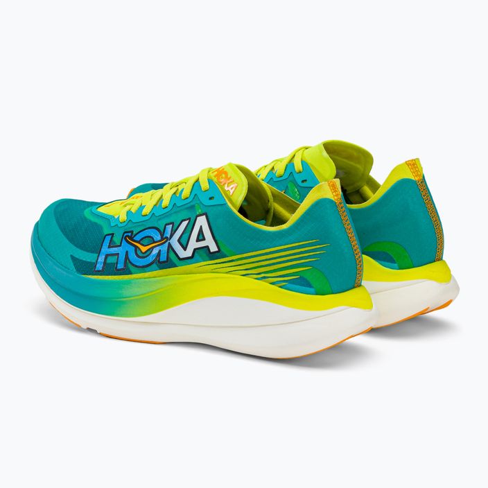 Кросівки для бігу чоловічі HOKA Rocket X 2 блакитно-жовті 1127927-CEPR 4