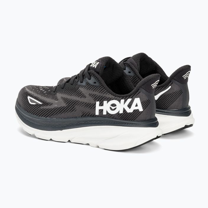 Жіночі бігові кросівки HOKA Clifton 9 Wide чорні/білі 3