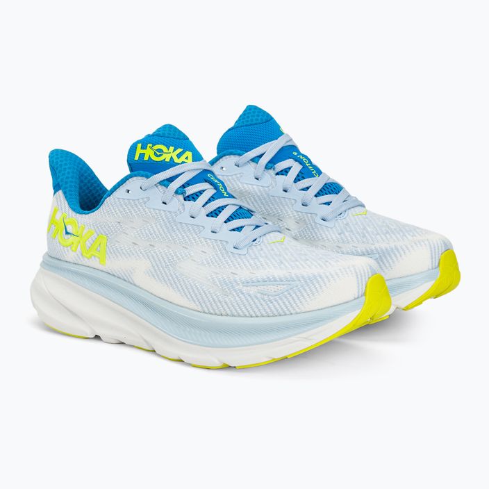 Черевики для бігу чоловічі HOKA Clifton 9 Wide ice water/evening primrose 4