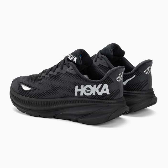 Чоловічі бігові кросівки HOKA Clifton 9 GTX чорний/чорний 3