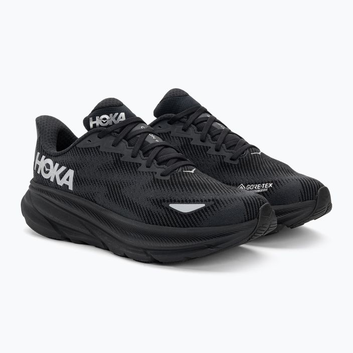 Чоловічі бігові кросівки HOKA Clifton 9 GTX чорний/чорний 4
