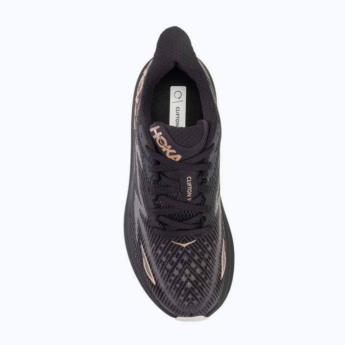 Кросівки для бігу жіночі HOKA Clifton 9 black/rose gold 5