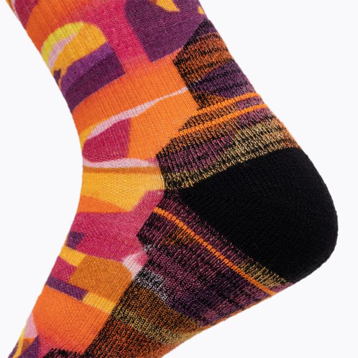 Шкарпетки з розумної вовни жіночі трекінгові шкарпетки Hike Light Cushion Bear Country Print Crew помаранчевий іржавий 4