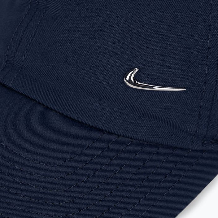 Кепка Nike Dri-Fit Club Unstructured Metal Swoosh midnight navy/metallic silver 3