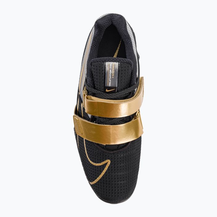 Кросівки для важкої атлетики Nike Romaleos 4 чорні / металізоване золото білі 6