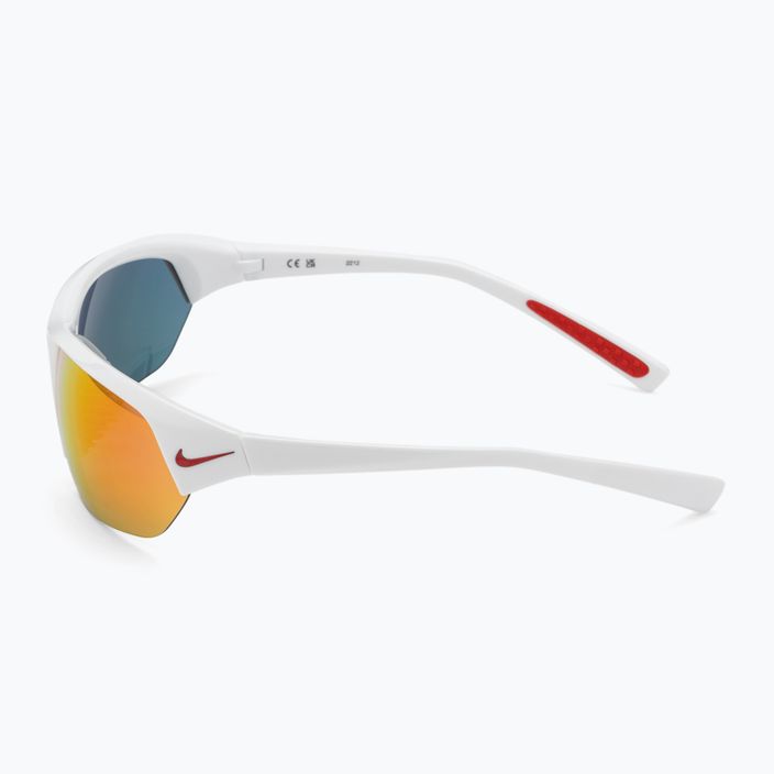 Чоловічі сонцезахисні окуляри Nike Skylon Ace білі/сірі з червоним дзеркалом 4