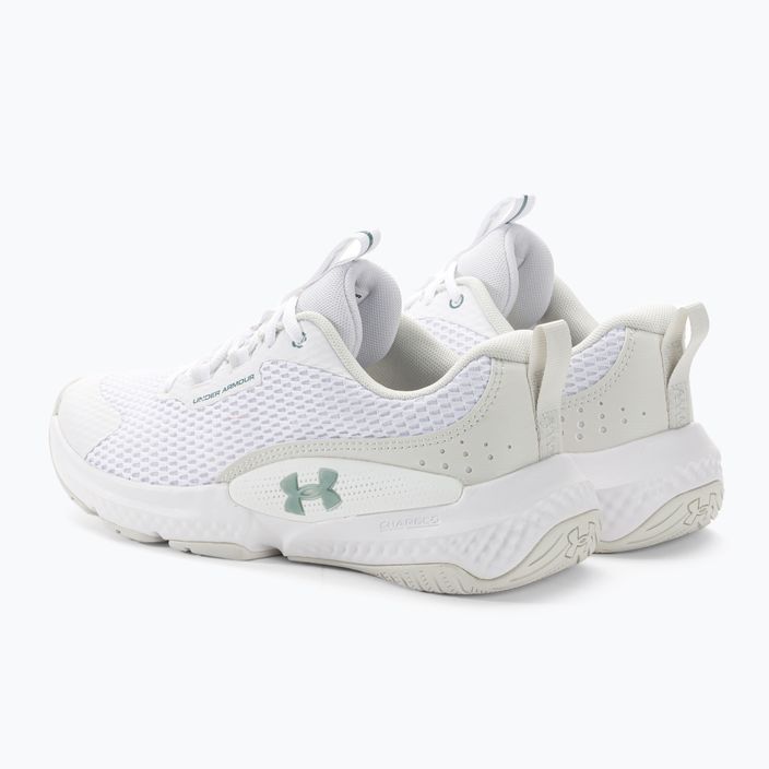 Жіночі тренувальні кросівки Under Armour W Dynamic Select білі/біла глина/зелений металік 3