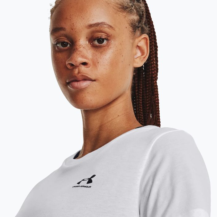 Жіноча футболка Under Armour Sportstyle LC біла/чорна 3