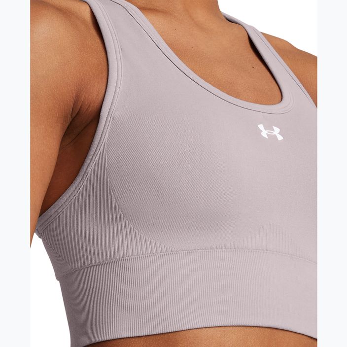 Тренувальний бюстгальтер Under Armour Vanish Seamless Mid Branded tetra сірий/білий 3