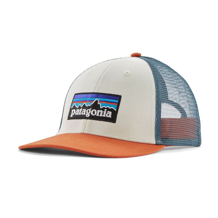 Кепка Patagonia P-6 Logo LoPro Trucker white w/redtail rust 2