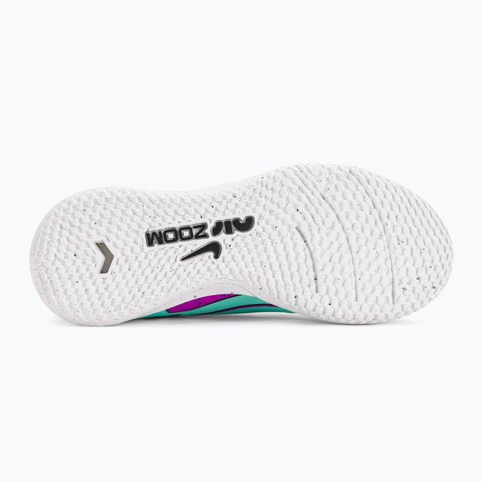 Футбольні бутси кросівки дитячі Nike Jr Zoom Mercurial Vapor 15 Academy IC hyper turquoise/black/ white/fuchsia dream 5