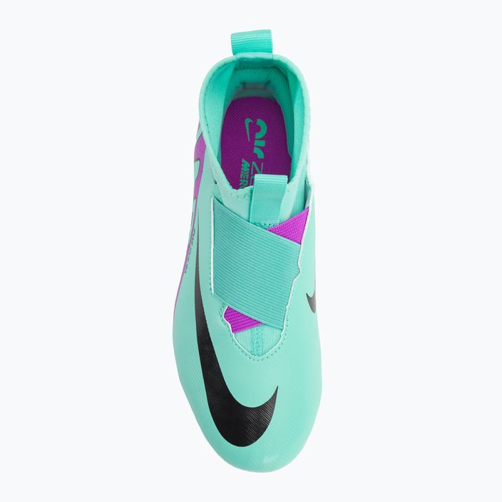 Футбольні бутси кросівки дитячі Nike Jr Zoom Mercurial Superfly 9 Academy FG/MG hyper turquoise/black/ white/fuchsia dream 6