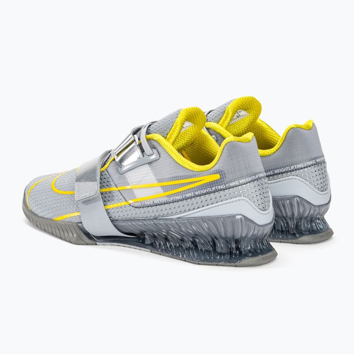 Кросівки для важкої атлетики Nike Romaleos 4 вовчий сірий / освітлення / чорний метал срібло 3