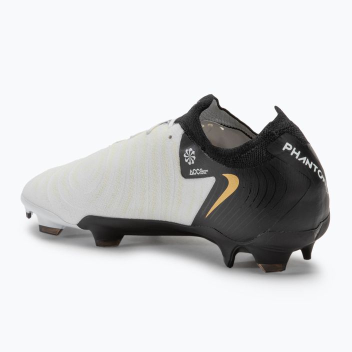 Кросівки футбольні чоловічі Nike Phantom GX II Pro FG white/metallic gold coin/black 3