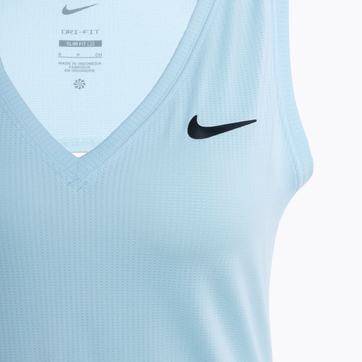 Жіноча тенісна майка Nike Court Dri-Fit Victory Tank льодовик синій/чорний 3