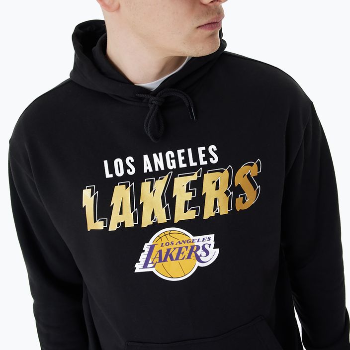 Кофта чоловіча New Era Team Script OS Hoody Los Angeles Lakers black 4