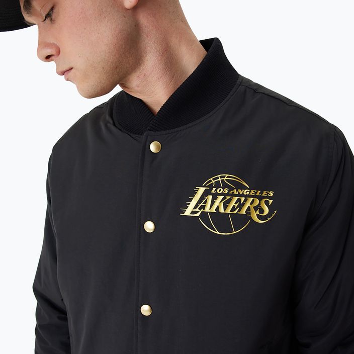 Куртка чоловіча New Era NBA Script BP Bomber Los Angeles Lakers black 3
