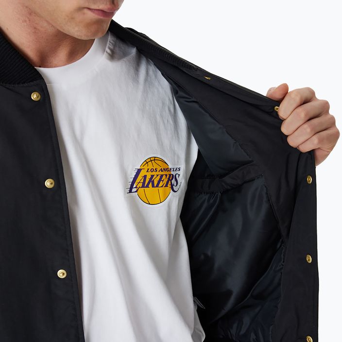 Куртка чоловіча New Era NBA Script BP Bomber Los Angeles Lakers black 7