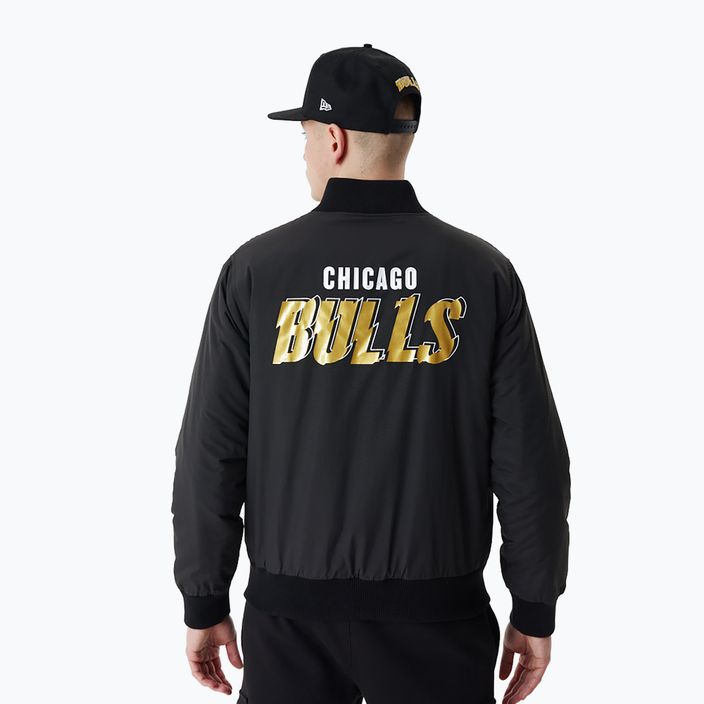 Куртка чоловіча New Era NBA Script BP Bomber Chicago Bulls black 2