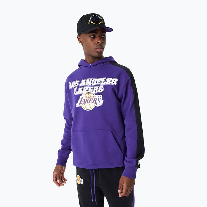 Кофта чоловіча New Era NBA Large гraphic OS Hoody Los Angeles Lakers purple
