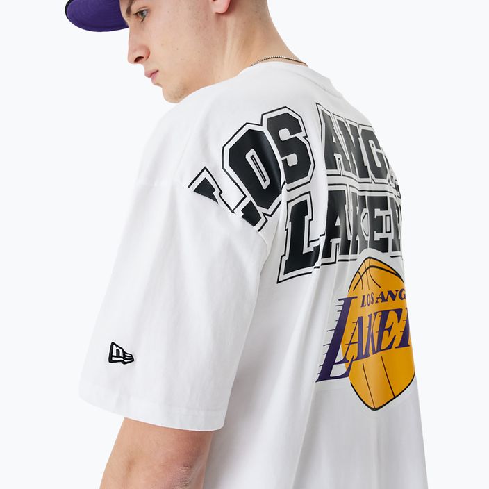 Футболка чоловіча New Era NBA Large гraphic BP OS Tee Los Angeles Lakers white 4