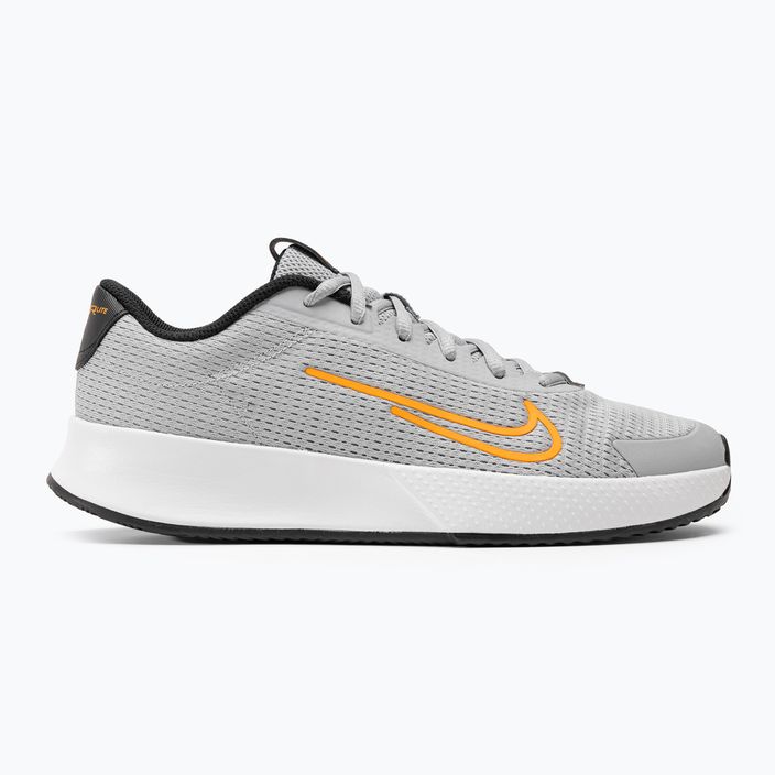 Чоловічі тенісні туфлі Nike Court Vapor Lite 2 Clay wolf сірі / лазерний бранж / чорні 2
