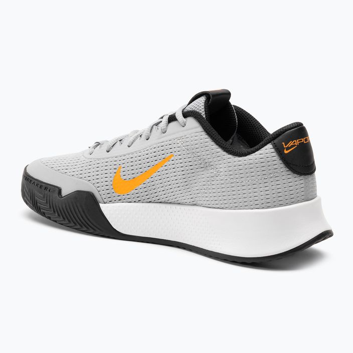 Чоловічі тенісні туфлі Nike Court Vapor Lite 2 Clay wolf сірі / лазерний бранж / чорні 3