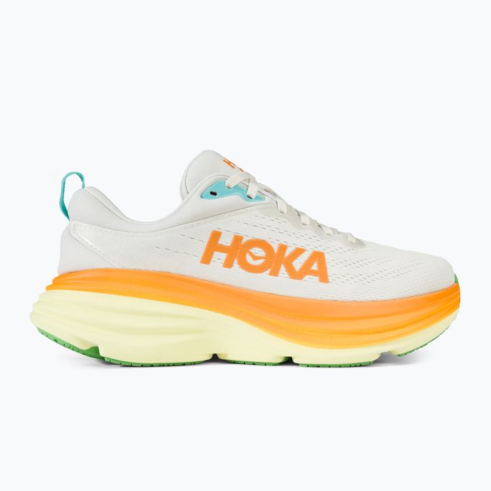 Кросівки для бігу чоловічі HOKA Bondi 8 blanc de blanc/solar 2