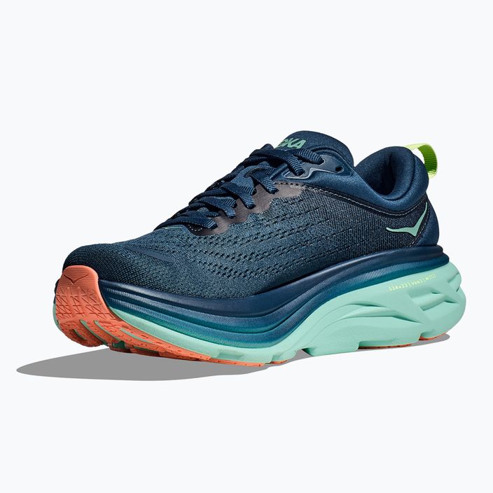 Кросівки для бігу жіночі HOKA Bondi 8 midnight/seafoam 3